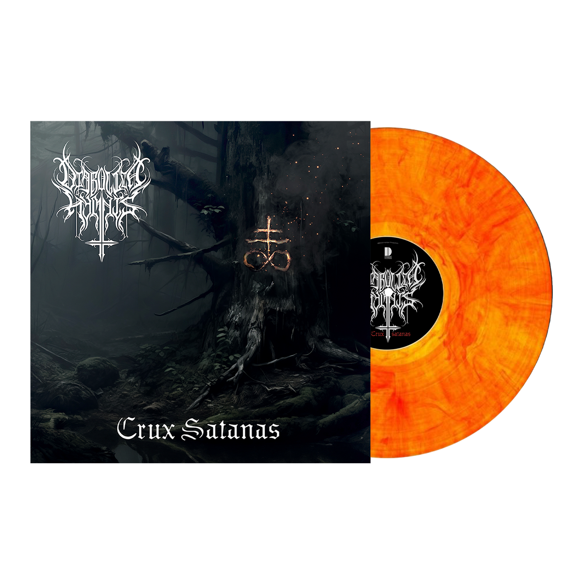 Diabolica Hymnis - Crux Satanas (Fire Marble Vinyl) – Hellstain Norge